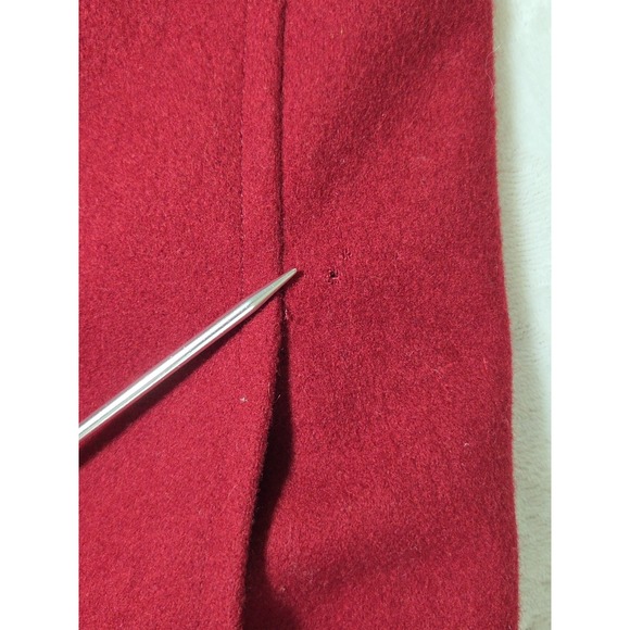 Vtg 80s 90s Jones New‎ York Hooded Long Coat Womens 6 Red 100% Wool USA STUNNING - Picture 8 of 15